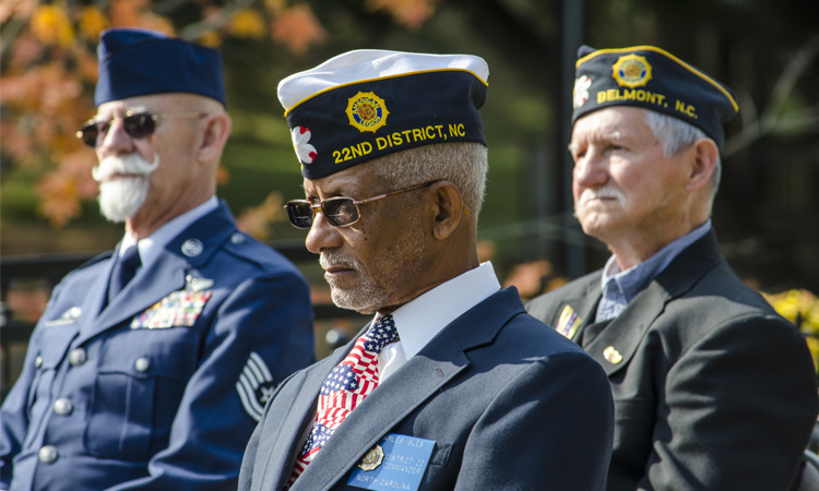 Veterans in their military uniforms