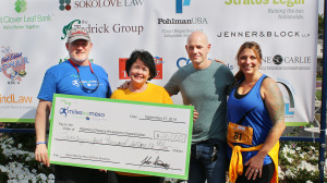 (Pictured left to right) John Simmons Chairman of Simmons Hanly Conroy, Linda Reinstein President and CEO of the Asbestos Disease Awareness Organization (ADAO), Jordan Zevon ADAO Spokesperson and Julie Gundlach mesothelioma survivor.