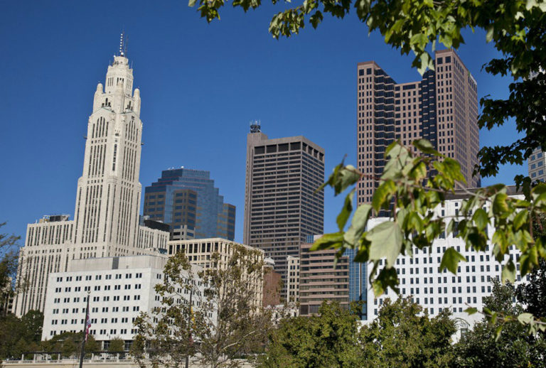 City buildings in Ohio