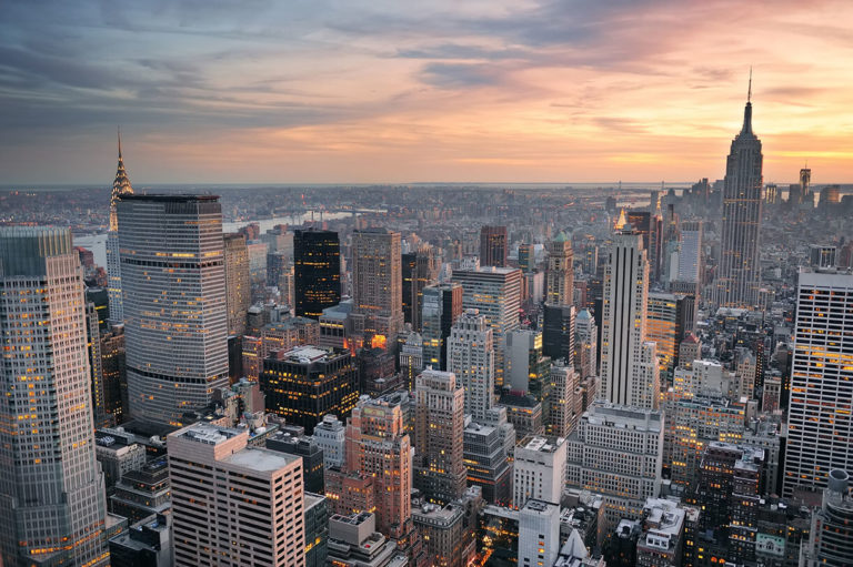 Bird's-eye view of New York City