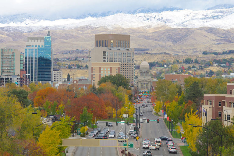 Boise, Idaho, with mountains in the background