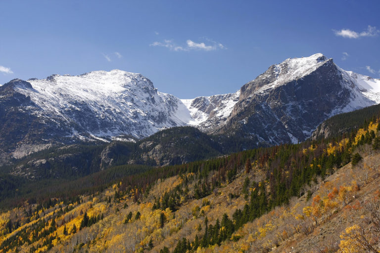 Colorado mountains with some snow on top