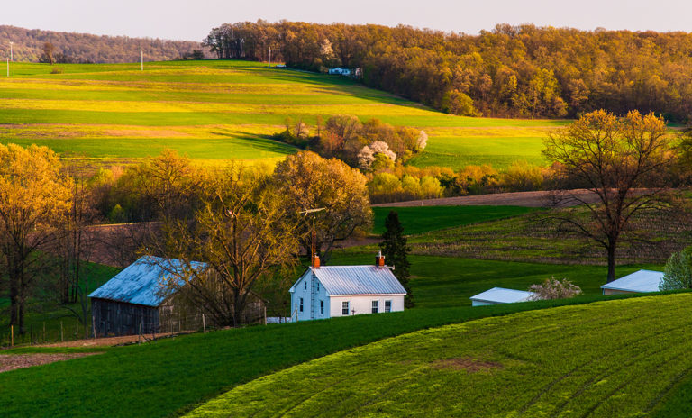 A home on a large plot of land in Pennsylvania