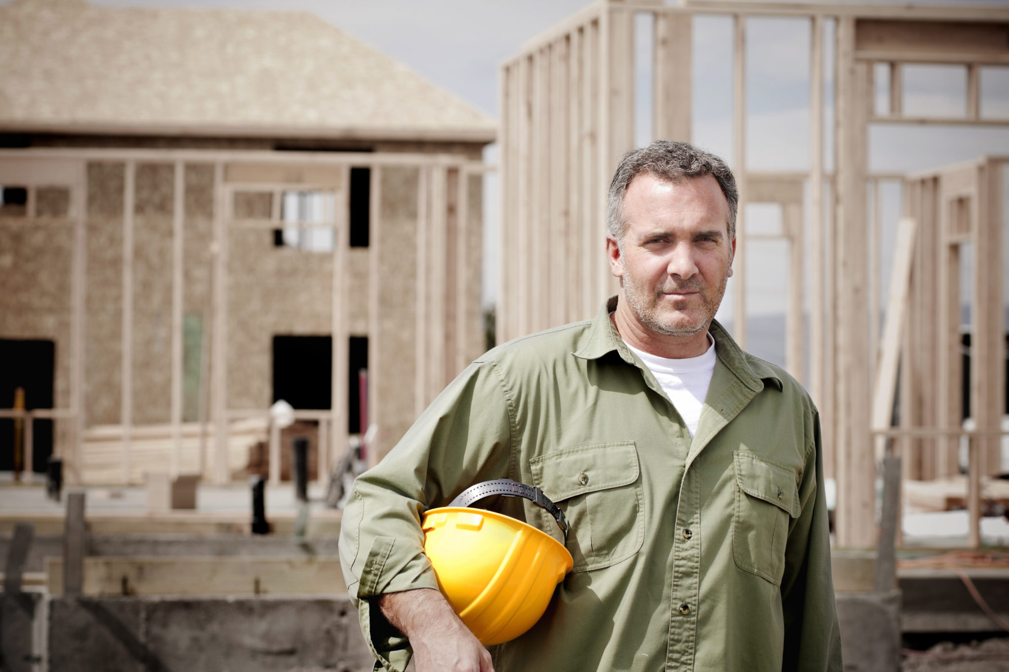 Rugged Male Construction Worker