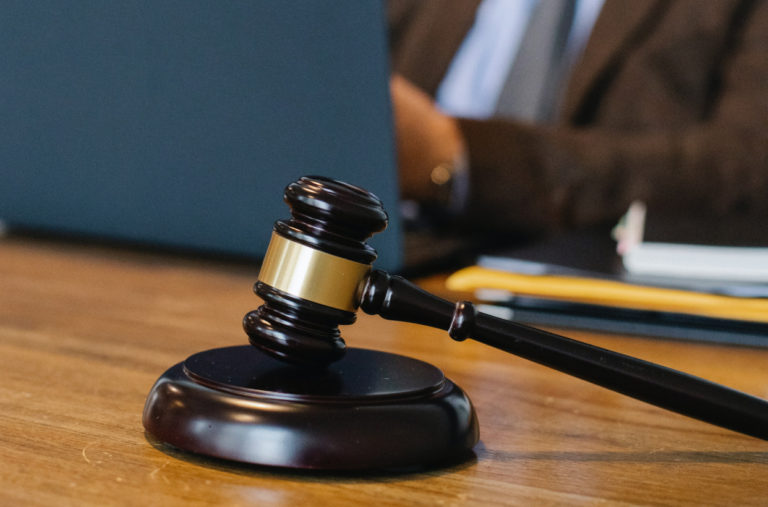 Gavel on a desk