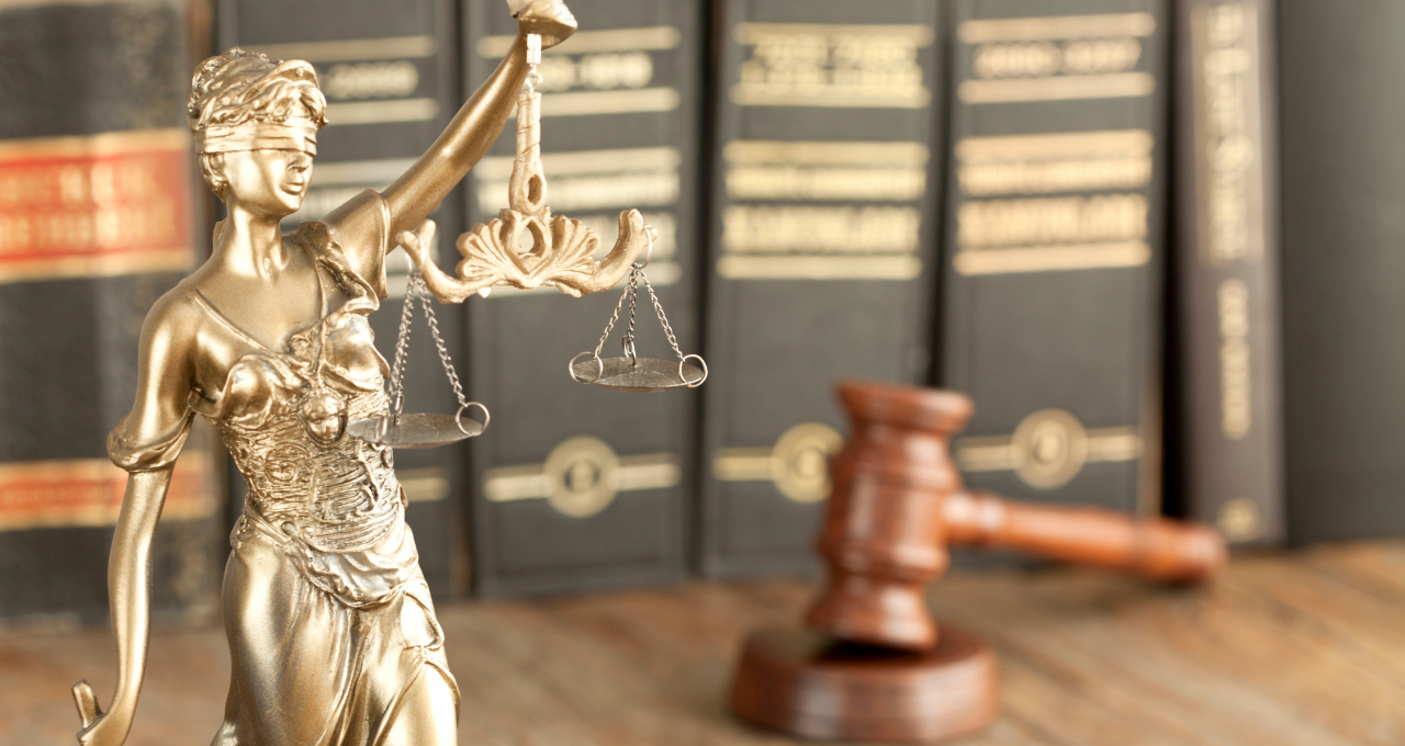 A golden statute of lady justice
