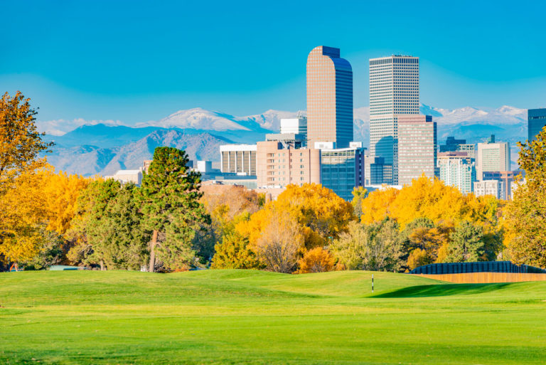 A sunny park in Denver, CO