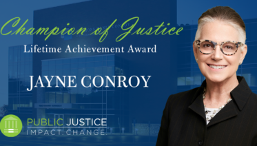 Jayne Conroy given Champion of Justice Award 2023