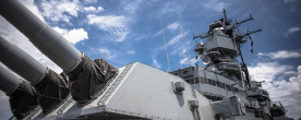 Closeup of a Navy Ship turret