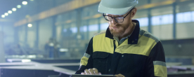 Supervisor in a hard hat at work