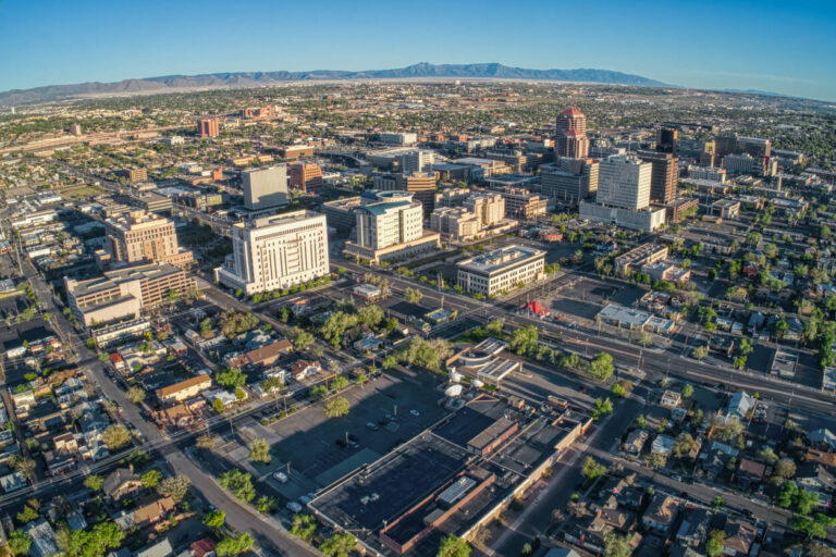 Bird's eye view of Albuquerque, New Mexico