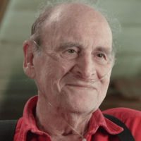 Walter, an older gentleman in a red shirt