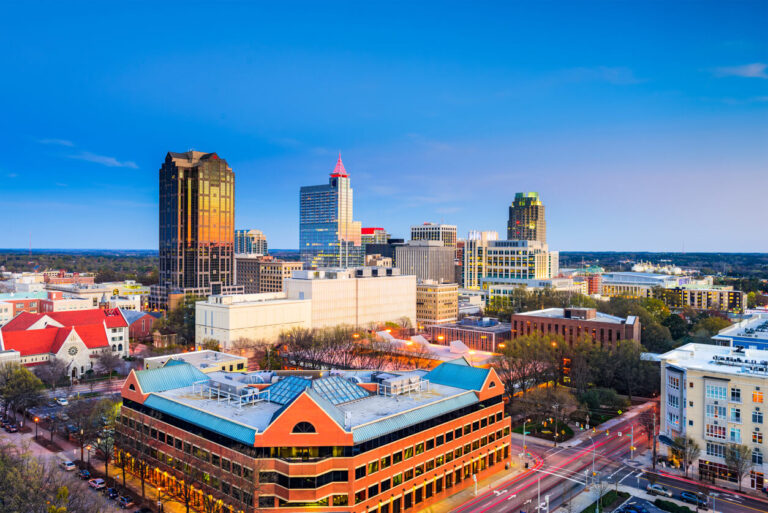 Bird's-eye view of Raleigh, NC