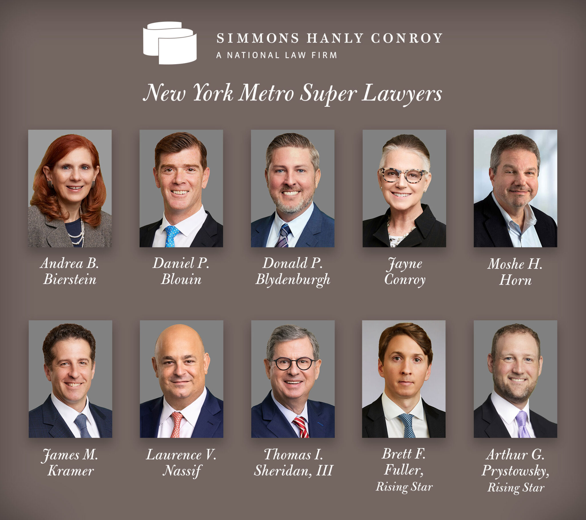 New York Super Lawyers 2023 at Simmons Hanly Conroy