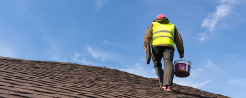 Roofer at work