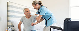 Nurse helping a patient