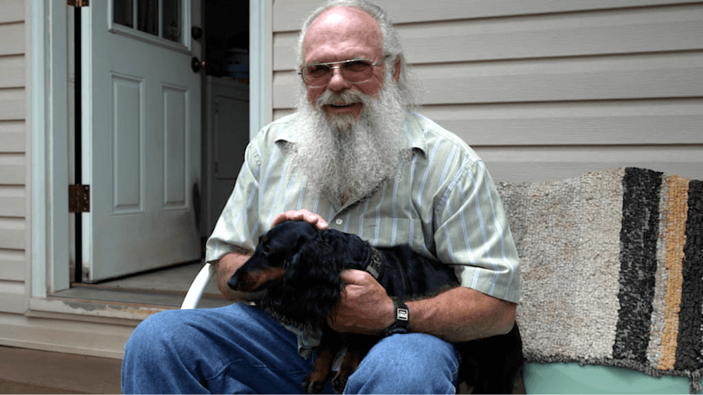 Howard with his dog