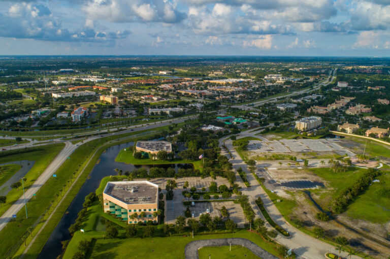Bird's-eye view of Port St. Lucie, FL