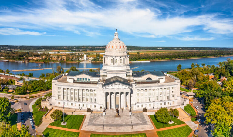 Capitol building in Jefferson City, Missouri