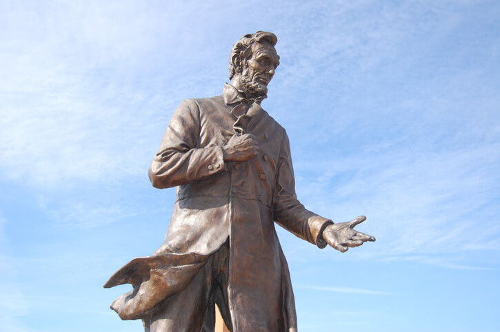 Statue of Abraham Lincoln in Springfield, Illinois