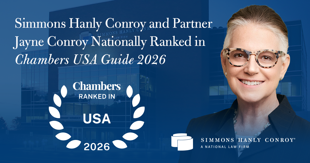 Named Partner Jayne Conroy Nationally Ranked in Chambers USA Guide 2026