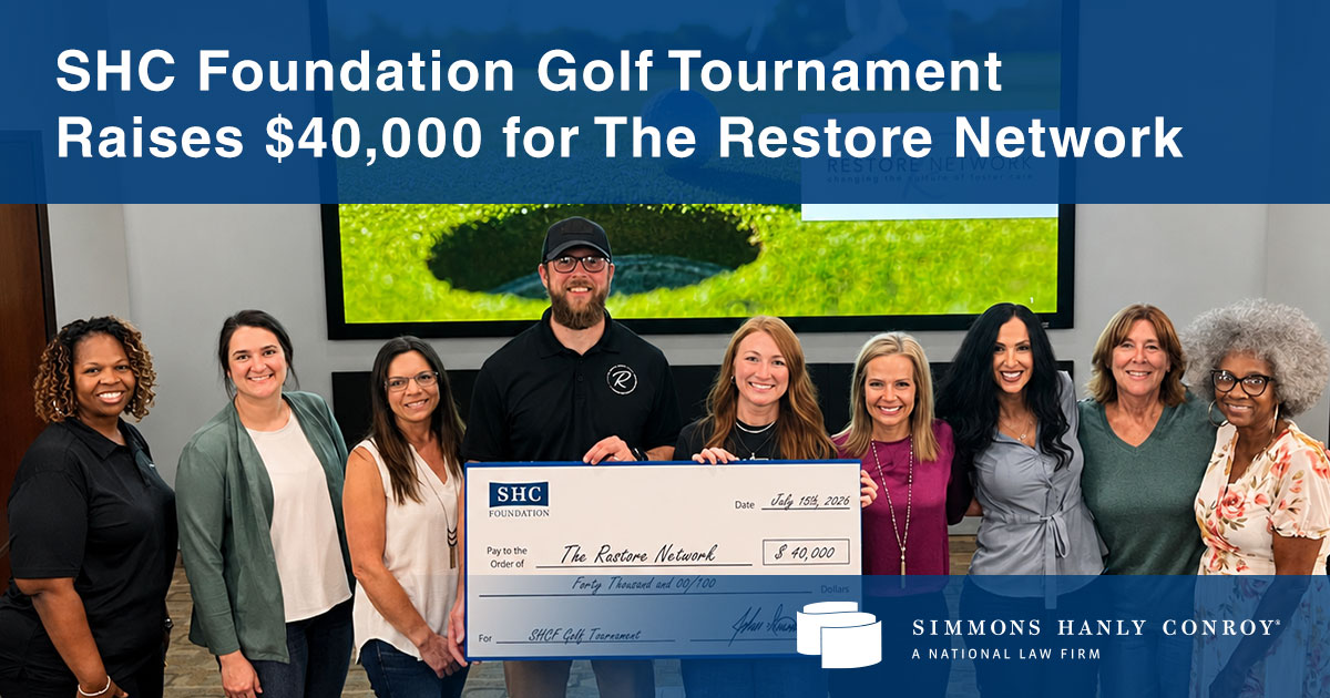 SHC Golf Tournament Check Being Presented (July 2026)