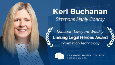 Keri Buchanan Received a Missouri Lawyers Weekly Unsung Legal Heroes Award for Information Technology