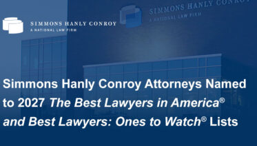 43 Simmons Hanly Conroy Attorneys Named 2027 Best Lawyers in America and Best Lawyers: Ones to Watch