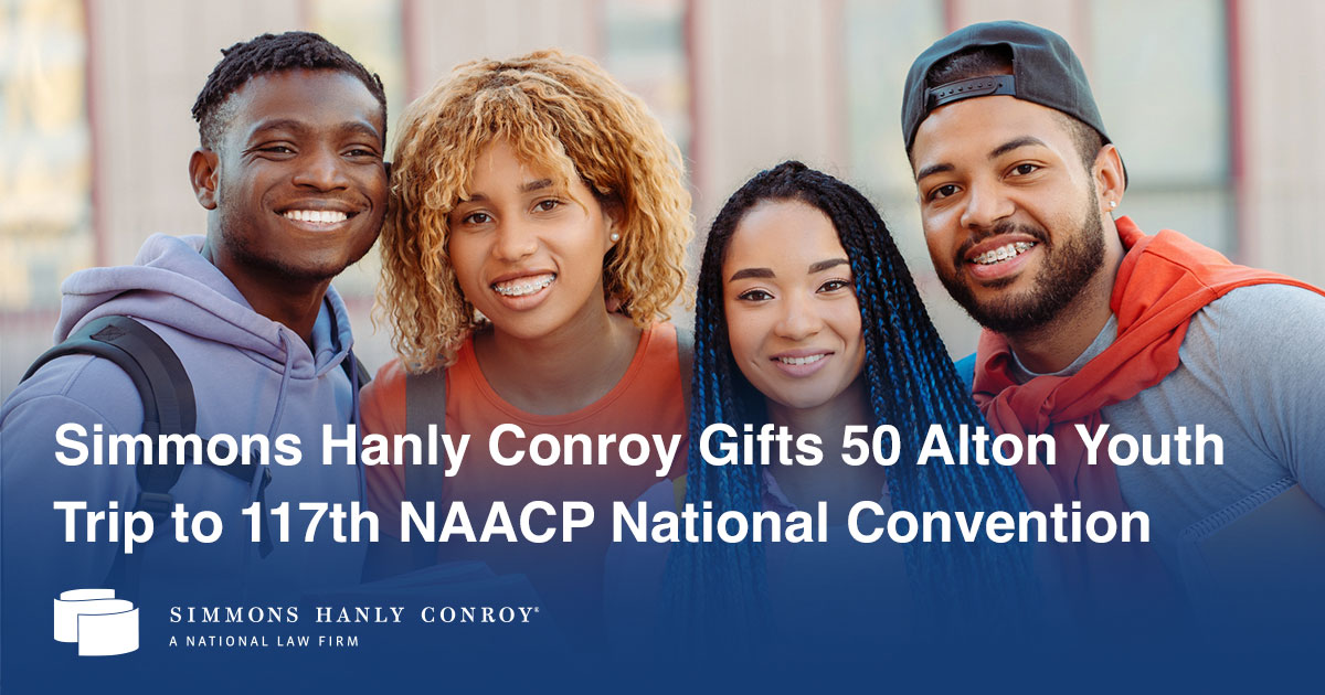 Simmons Hanly Conroy Helps Send 50 Alton Youth Leaders to NAACP National Conference in Chicago