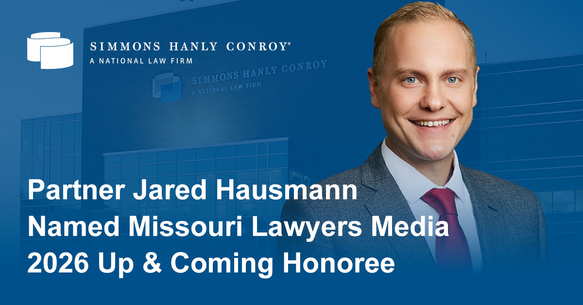 Mesothelioma Lawyer Jared Hausmann Named Missouri Lawyers Media 2026 Up & Coming Award Honoree